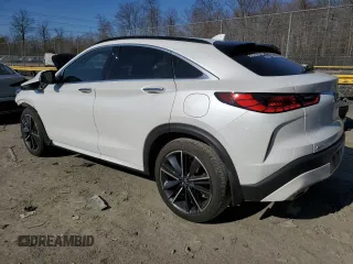 2023 Infiniti QX55 Luxe with VIN 3PCAJ5JR3PF112752, listed as a Copart auction lot 45686855 with 15,817 mi miles and Salvage title. Bid and sale history available at DreamBid. Image 2.