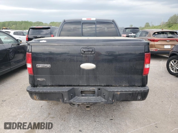 2007 Ford F-150 XLT with VIN 1FTPW14V87FB87620, listed as a Copart auction lot 51281844 with 0 mi miles and Salvage Title. Bid and sale history available at carsss.com. Image 6.