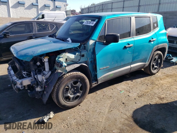 2020 Jeep Renegade Jeepster with VIN ZACNJAAB8LPL86493, listed as a Copart auction lot 72620614 with 133,915 mi miles and Salvage title. Bid and sale history available at DreamBid. Image 1.