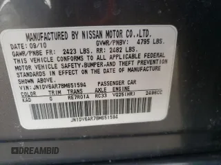 2011 Infiniti G25 x with VIN JN1DV6AR7BM651594, listed as a Copart auction lot 46685685 with 227,860 mi miles and Salvage Title. Bid and sale history available at DreamBid. Image 14.