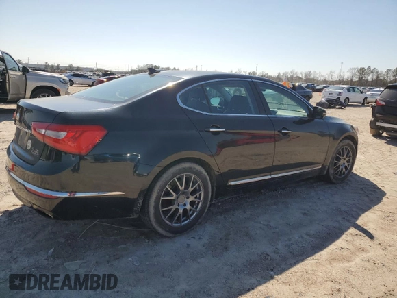 2014 Kia Cadenza Premium with VIN KNALN4D73E5148342, listed as a Copart auction lot 46163195 with 148,446 mi miles and Clean Title. Bid and sale history available at carsss.com. Image 3.