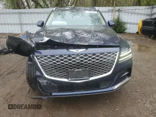 2023 Genesis GV80 with VIN KMUHCESCXPU120743, listed as a Copart auction lot 55306585 with 48,913 mi miles and Salvage title. Bid and sale history available at DreamBid. Image 5.