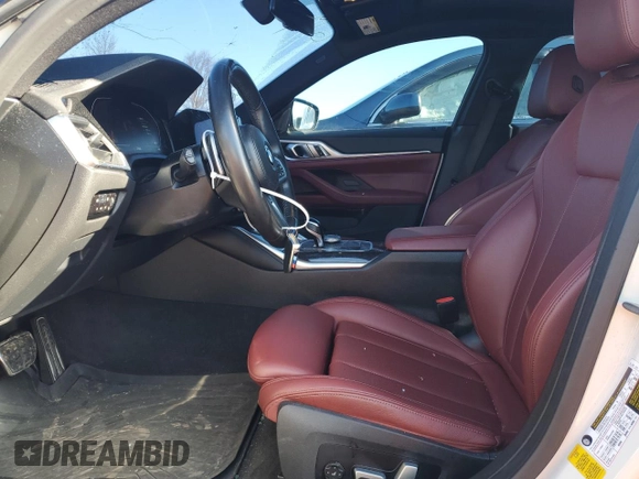 2022 BMW 4 Series 430i with VIN WBA63AV0XNFM13254, listed as a Copart auction lot 45221025 with 27,905 mi miles and Salvage title. Bid and sale history available at DreamBid. Image 7.