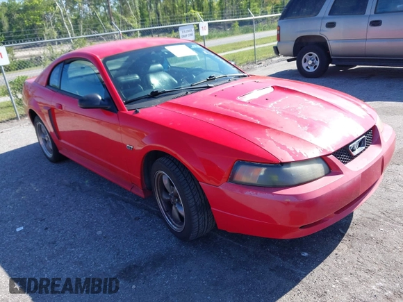 2002 Ford Mustang GT Deluxe with VIN 1FAFP42X42F103211, listed as a IAAI auction lot 42015683 with 210,545 mi miles. Bid and sale history available at carsss.com. Image 1.