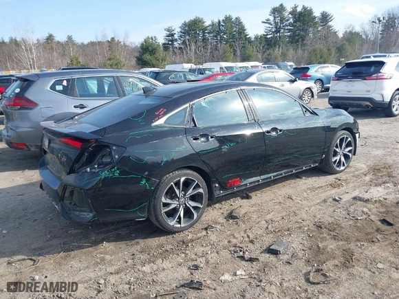 2019 Honda Civic Si Sedan with VIN 2HGFC1E56KH705980, listed as a IAAI auction lot 41801277 with 83,255 mi miles. Bid and sale history available at carsss.com. Image 4.