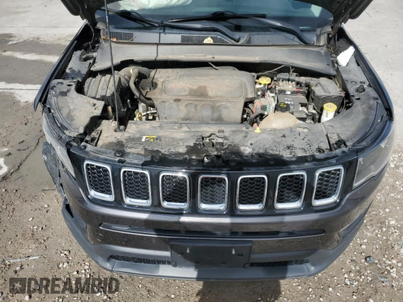2017 Jeep Compass Latitude with VIN 3C4NJDBB4HT646245, listed as a Copart auction lot 49741915 with 106,710 mi miles and Salvage Title. Bid and sale history available at carsss.com. Image 12.