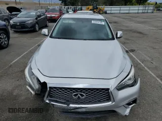 2019 Infiniti Q50 Luxe with VIN JN1EV7AP5KM519698, listed as a Copart auction lot 53374145 with 80,202 mi miles and Salvage title. Bid and sale history available at DreamBid. Image 5.