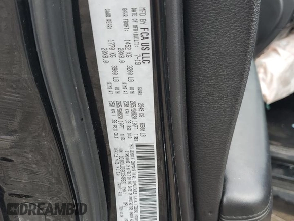 2019 Dodge Durango GT with VIN 1C4RDJDG3KC848321, listed as a Copart auction lot 53308345 with 72,533 mi miles and Salvage title. Bid and sale history available at DreamBid. Image 13.