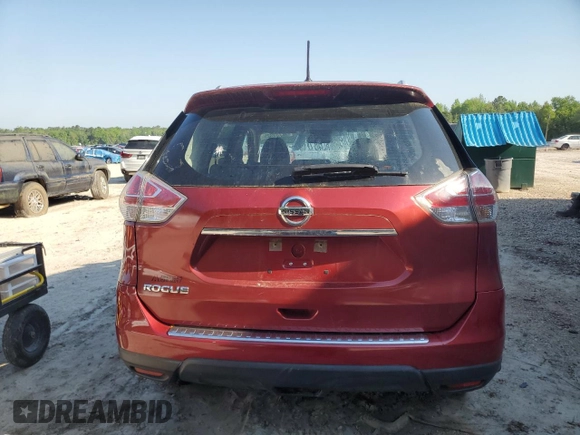 2015 Nissan Rogue S with VIN KNMAT2MV1FP582414, listed as a Copart auction lot 52733225 with Not Provided miles and Clean Title. Bid and sale history available at DreamBid. Image 6.