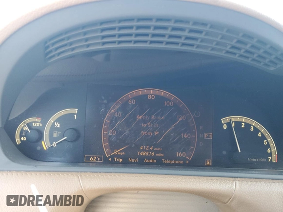 2008 Mercedes-Benz CL-Class V8 with VIN WDDEJ71X98A011968, listed as a Copart auction lot 48122325 with 148,516 mi miles and Salvage Title. Bid and sale history available at carsss.com. Image 9.