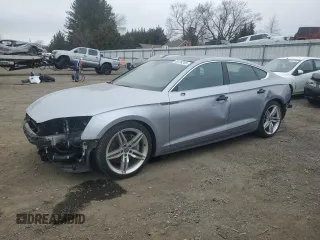 2019 Audi A5 Sportback Premium Plus with VIN WAUENCF54KA066282, listed as a Copart auction lot 48728245 with 50,838 mi miles and Salvage Title. Bid and sale history available at carsss.com. Image 1.