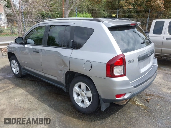 2017 Jeep Compass Sport with VIN 1C4NJCBA7HD163209, listed as a IAAI auction lot 41948738 with 116,352 mi miles and . Bid and sale history available at carsss.com. Image 3.