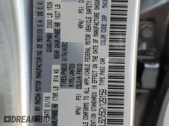 2016 Scion iA with VIN 3MYDLBZV5GY129159, listed as a Copart auction lot 50718245 with 144,058 mi miles and Salvage Title. Bid and sale history available at carsss.com. Image 12.
