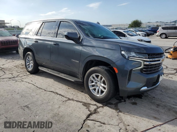 2021 Chevrolet Tahoe LT with VIN 1GNSKNKD2MR243205, listed as a Copart auction lot 61461115 with 109,782 mi miles and Salvage title. Bid and sale history available at DreamBid. Image 4.