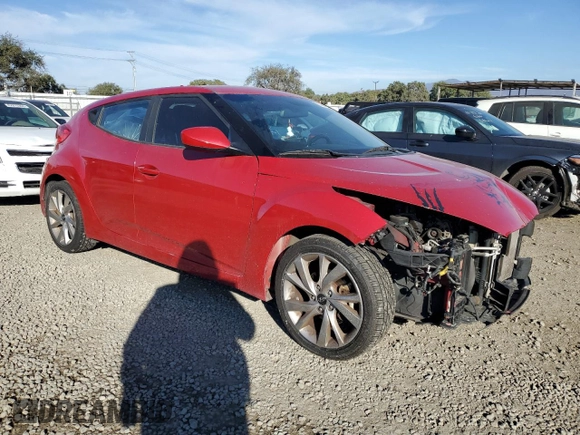 2017 Hyundai Veloster Value Edition with VIN KMHTC6AD8HU318473, listed as a Copart auction lot 83094994 with 126,017 mi miles and Salvage Title. Bid and sale history available at carsss.com. Image 4.