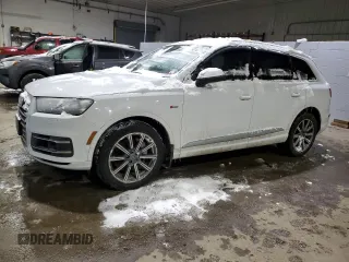 2019 Audi Q7 Premium Plus with VIN WA1LABF76KD002593, listed as a Copart auction lot 89016185 with 81,096 mi miles and Salvage Title. Bid and sale history available at carsss.com. Image 1.