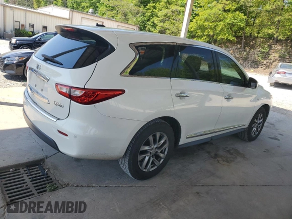 2014 Infiniti QX60 with VIN 5N1AL0MN4EC508023, listed as a Copart auction lot 53444875 with 194,727 mi miles and Salvage Title. Bid and sale history available at carsss.com. Image 3.