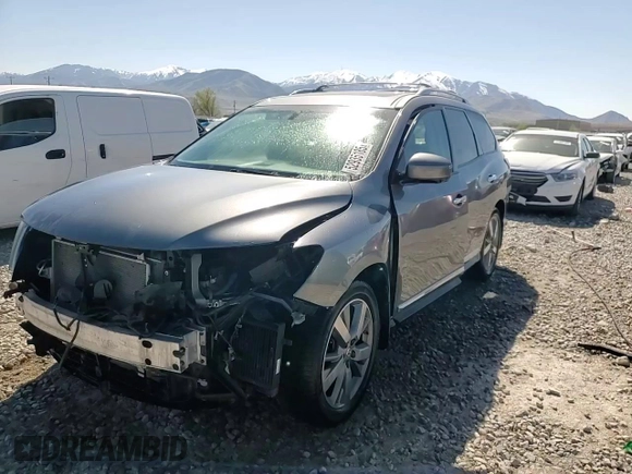 2015 Nissan Pathfinder SV with VIN 5N1AR2MM8FC608421, listed as a Copart auction lot 52935185 with 124,602 mi miles and Salvage Title. Bid and sale history available at carsss.com. Image 14.