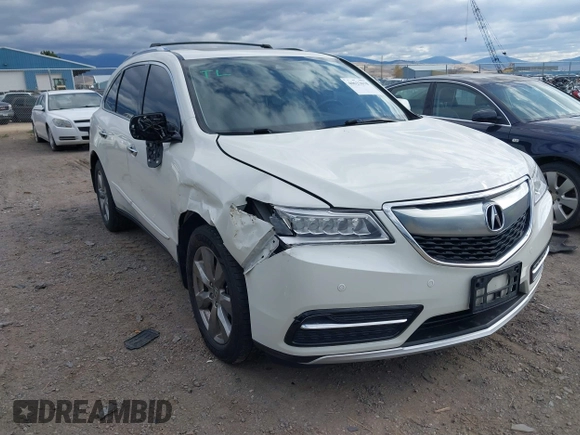 2016 Acura MDX w/Advance with VIN 5FRYD4H91GB034993, listed as a IAAI auction lot 40623678 with 88,027 mi miles. Bid and sale history available at carsss.com. Image 6.
