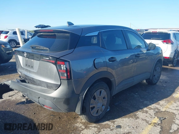 2025 Nissan Kicks S with VIN 3N8AP6BA3SL305771, listed as a IAAI auction lot 41860111 with 5,427 mi miles. Bid and sale history available at carsss.com. Image 4.