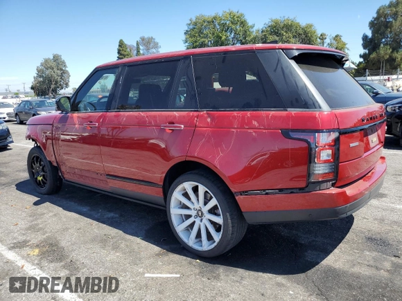 2017 Land Rover Range Rover с VIN SALGV5FE4HA338497, выставлен на аукционе Copart как лот 61456025 с пробегом 33 530 миль миль и Списание • Salvage title. История ставок и продаж доступна на DreamBid. Изображение 2.