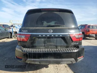 2021 Nissan Armada Platinum with VIN JN8AY2DB5M9795010, listed as a Copart auction lot 85246394 with 53,892 mi miles and Salvage Title. Bid and sale history available at carsss.com. Image 6.