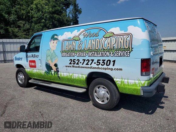 2014 Ford Econoline Cargo Commercial with VIN 1FTNE2EWXEDA53837, listed as a Copart auction lot 61743185 with 158,968 mi miles and Salvage title. Bid and sale history available at DreamBid. Image 2.