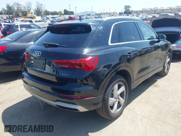 2019 Audi Q3 Premium with VIN WA1AECF33K1086047, listed as a IAAI auction lot 41905218 with 51,802 mi miles. Bid and sale history available at carsss.com. Image 4.