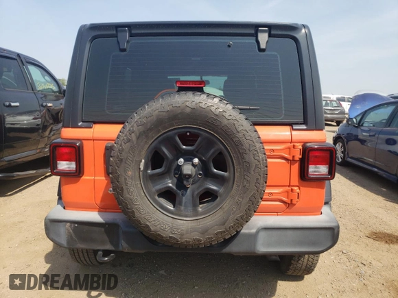 2018 Jeep Wrangler Unlimited Sport S с VIN 1C4HJXDN2JW246657, выставлен на аукционе Copart как лот 60331945 с пробегом 61 071 миль миль и Списание • Salvage title. История ставок и продаж доступна на DreamBid. Изображение 6.