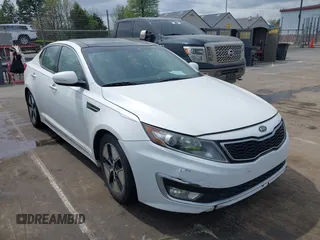 2012 Kia Optima Hybrid with VIN KNAGM4AD9C5013488, listed as a IAAI auction lot 41933376 with 154,269 mi miles. Bid and sale history available at carsss.com. Image 1.