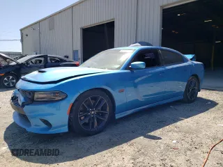 2019 Dodge Charger Scat Pack with VIN 2C3CDXGJ1KH668076, listed as a Copart auction lot 53108235 with Not provided miles and Salvage title. Bid and sale history available at DreamBid. Image 1.