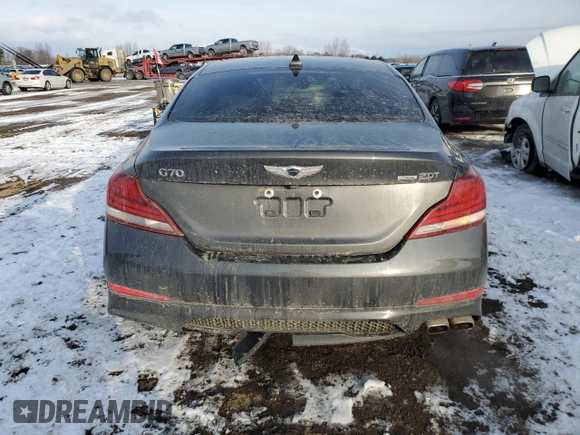 2020 Genesis G70 2.0T Sport with VIN KMTG24LA4LU049107, listed as a Copart auction lot 86111044 with 128,379 mi miles and Salvage Title. Bid and sale history available at carsss.com. Image 6.