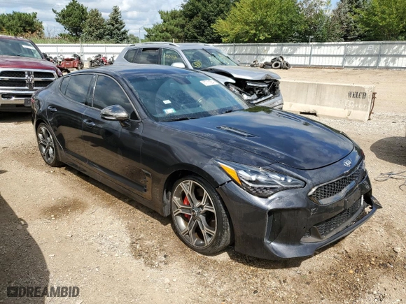 2021 Kia Stinger GT with VIN KNAE35LC2M6089778, listed as a Copart auction lot 67711054 with 76,690 mi miles and Salvage Title. Bid and sale history available at carsss.com. Image 4.