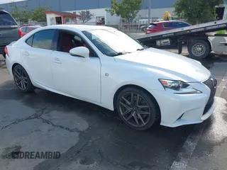 2014 Lexus IS 350 with VIN JTHBE1D27E5013784, listed as a IAAI auction lot 41446871 with 165,539 mi miles and . Bid and sale history available at DreamBid. Image 1.