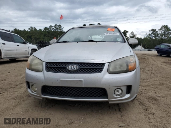 2009 Kia Spectra with VIN KNAFE241395022419, listed as a Copart auction lot 74794994 with 201,212 mi miles and Salvage Title. Bid and sale history available at carsss.com. Image 5.