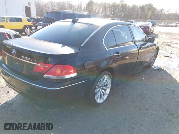 2007 BMW 7 Series 750Li with VIN WBAHN83507DT76059, listed as a IAAI auction lot 41437158 with Not Provided miles and . Bid and sale history available at DreamBid. Image 4.
