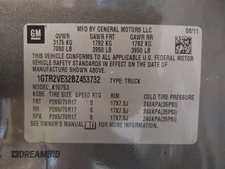 2011 GMC Sierra 1500 SLE с VIN 1GTR2VE32BZ453732, выставлен на аукционе IAAI как лот 42282322 с пробегом 210 624 миль миль и . История ставок и продаж доступна на DreamBid. Изображение 9.