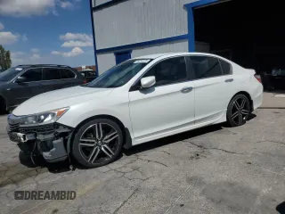 2016 Honda Accord Sport with VIN 1HGCR2F57GA206522, listed as a Copart auction lot 55324555 with 123,541 mi miles and Salvage title. Bid and sale history available at DreamBid. Image 1.