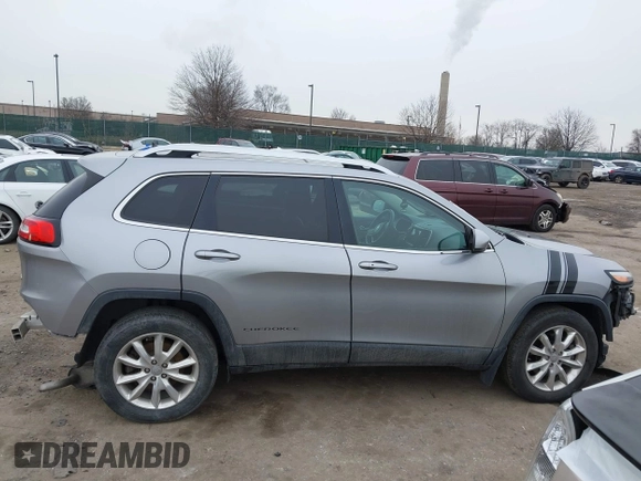 2017 Jeep Cherokee Limited with VIN 1C4PJMDS4HW597175, listed as a IAAI auction lot 41525358 with 87,227 mi miles. Bid and sale history available at carsss.com. Image 14.