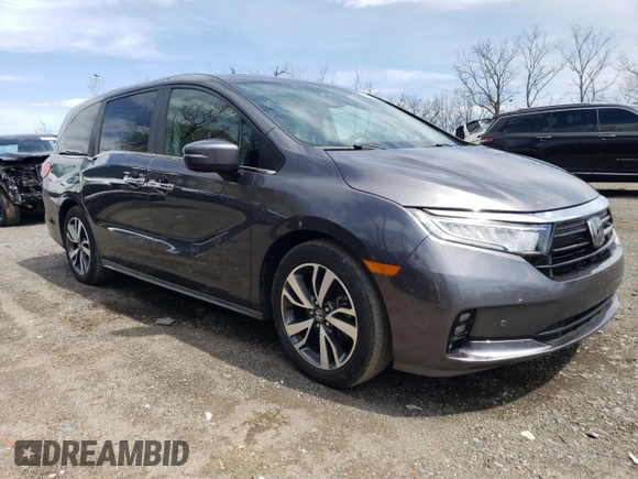 2023 Honda Odyssey Touring with VIN 5FNRL6H84PB019285, listed as a Copart auction lot 53273085 with 29,053 mi miles and Salvage Title. Bid and sale history available at DreamBid. Image 4.