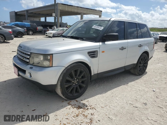 2008 Land Rover Range Rover Sport SC with VIN SALSH23428A159922, listed as a Copart auction lot 45232415 with 195,220 mi miles and Clean Title. Bid and sale history available at carsss.com. Image 1.