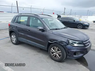 2016 Volkswagen Tiguan S with VIN WVGBV7AX6GW558257, listed as a IAAI auction lot 42185141 with 107,894 mi miles and . Bid and sale history available at DreamBid. Image 1.
