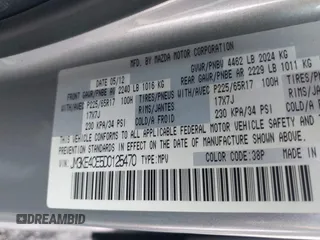 2013 Mazda CX-5 Touring with VIN JM3KE4CE5D0125470, listed as a IAAI auction lot 42051475 with 277,077 mi miles. Bid and sale history available at carsss.com. Image 9.