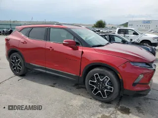 2023 Chevrolet Blazer RS with VIN 3GNKBKRS0PS111791, listed as a Copart auction lot 61248575 with 14,702 mi miles and Salvage title. Bid and sale history available at DreamBid. Image 4.