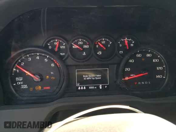 2024 Chevrolet Silverado 1500 Custom Trail Boss with VIN 3GCUDCED4RG375840, listed as a Copart auction lot 80574764 with 9,068 mi miles and Salvage Title. Bid and sale history available at carsss.com. Image 9.