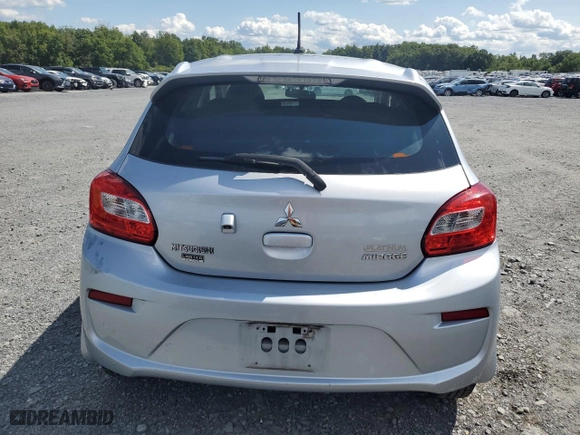 2019 Mitsubishi Mirage GT with VIN ML32A5HJ0KH011507, listed as a Copart auction lot 68495154 with 40,161 mi miles and Salvage Title. Bid and sale history available at carsss.com. Image 6.