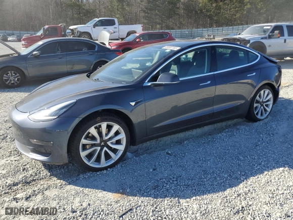 2020 Tesla Model 3 Long Range with VIN 5YJ3E1EB4LF666637, listed as a Copart auction lot 46990765 with 37,900 mi miles and Salvage Title. Bid and sale history available at carsss.com. Image 1.