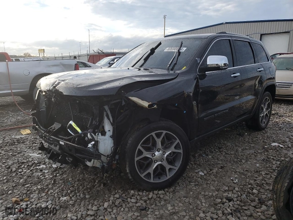2019 Jeep Grand Cherokee Limited X with VIN 1C4RJFBT9KC855795, listed as a Copart auction lot 80690604 with 87,919 mi miles and Salvage Title. Bid and sale history available at carsss.com. Image 1.