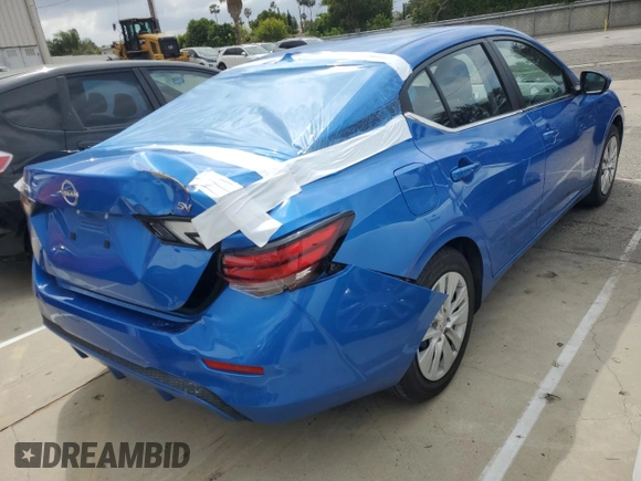 2024 Nissan Sentra SV with VIN 3N1AB8CV9RY270628, listed as a Copart auction lot 54660855 with 23,209 mi miles and Salvage Title. Bid and sale history available at DreamBid. Image 3.