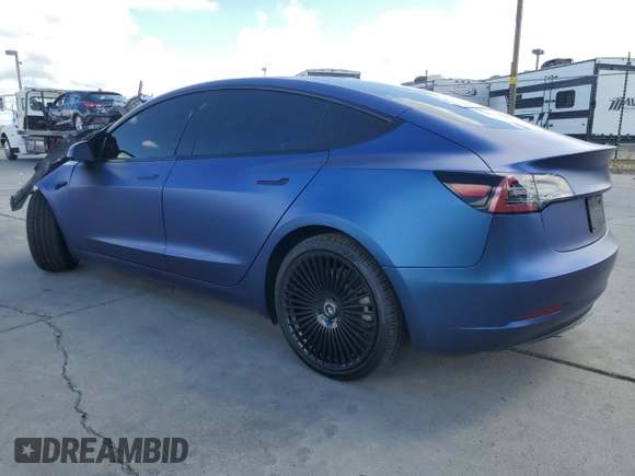 2023 Tesla Model 3 with VIN 5YJ3E1EA8PF626090, listed as a Copart auction lot 56892915 with Not provided miles and Salvage title. Bid and sale history available at DreamBid. Image 2.